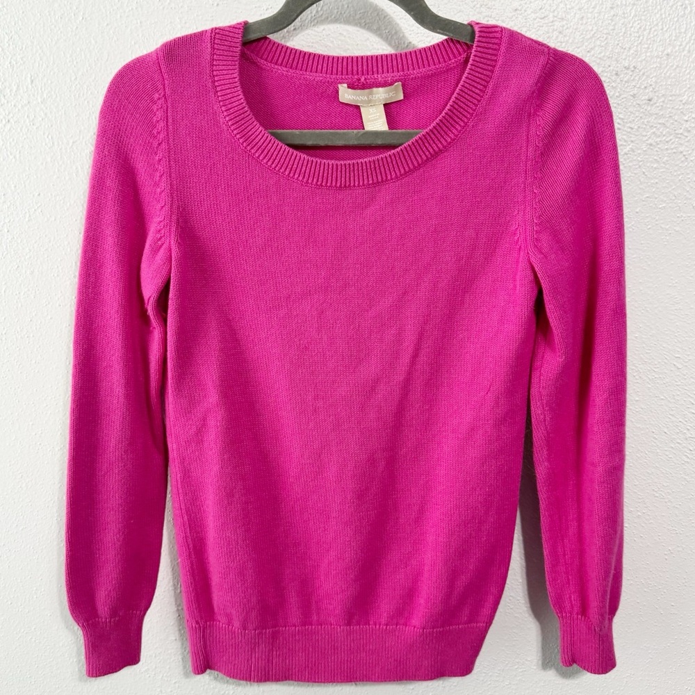 Banana Republic in cotton angora blend sweater elbow patches size xs